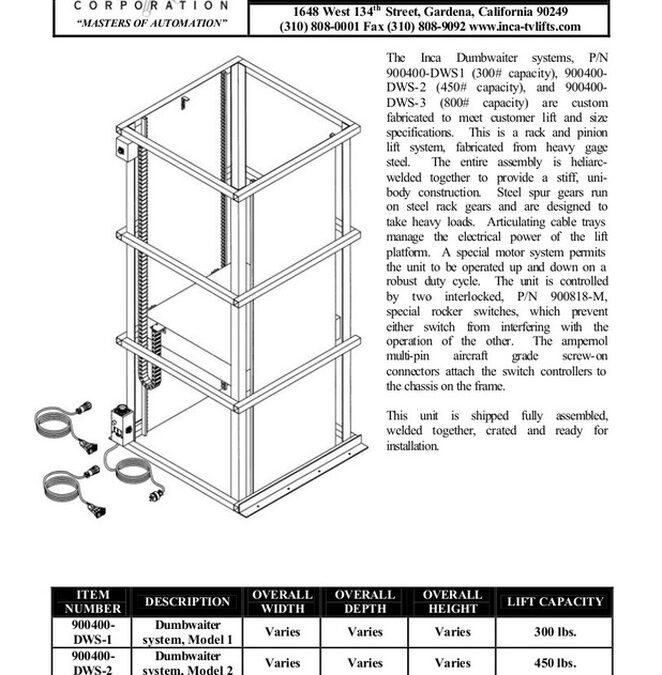 Let A Dumbwaiter Do The Heavy Lifting