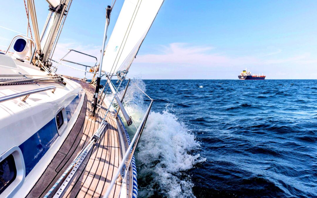 Yacht on the open ocean